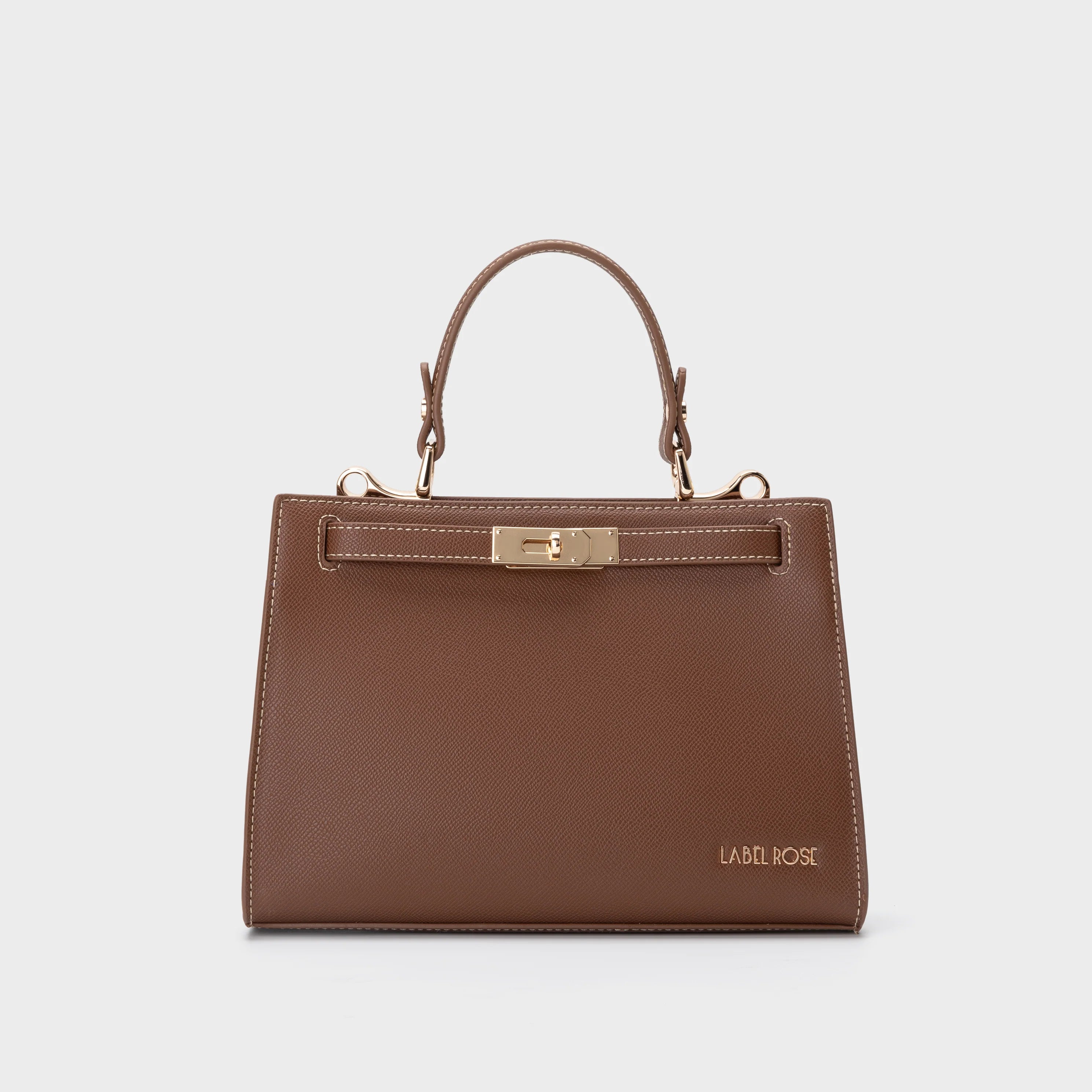 Label Rose Borsa a mano PARIS SMALL -COFFEE BROWN