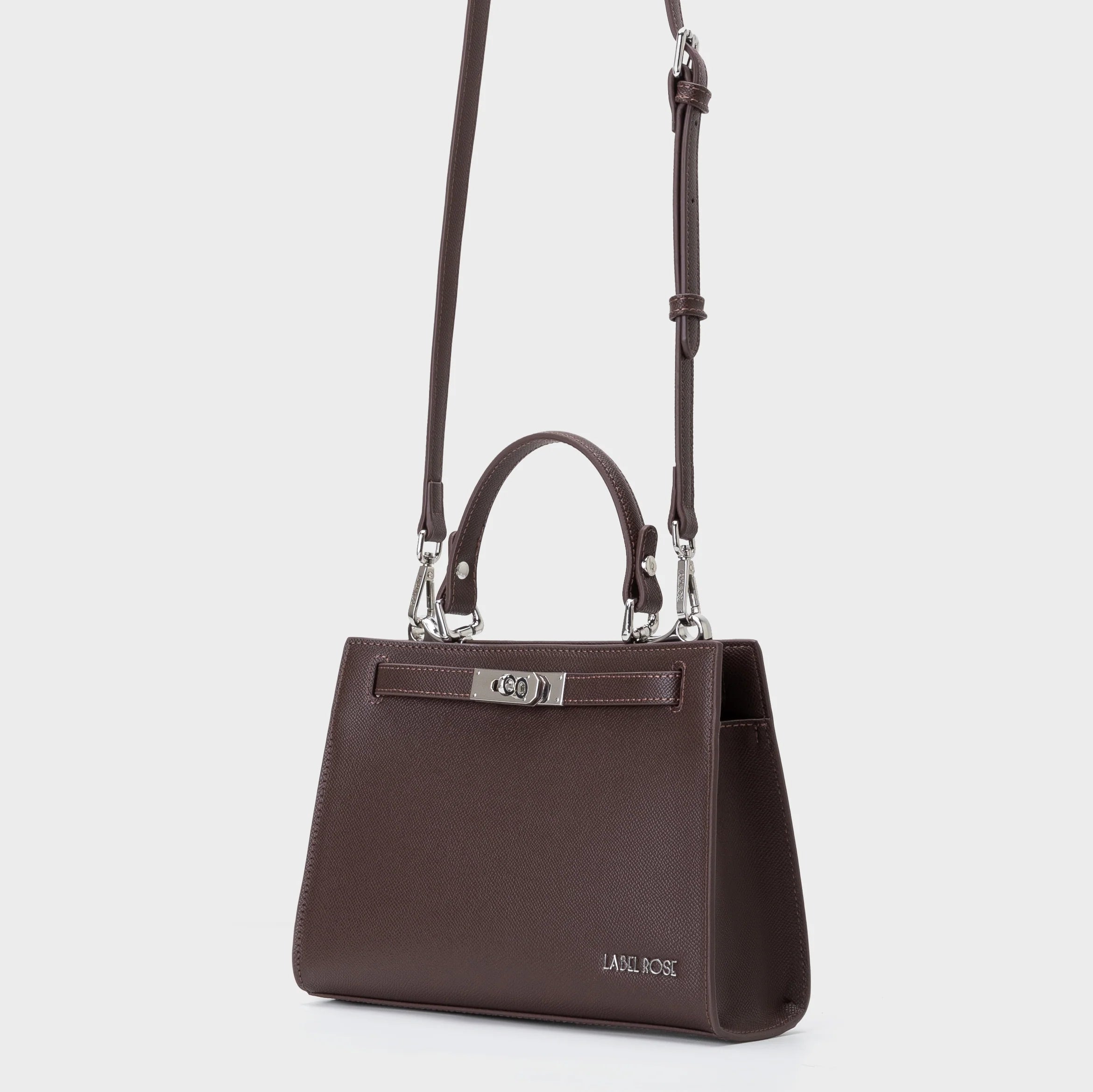 Label Rose Borsa a mano PARIS SMALL -DARK CHOCOLATE