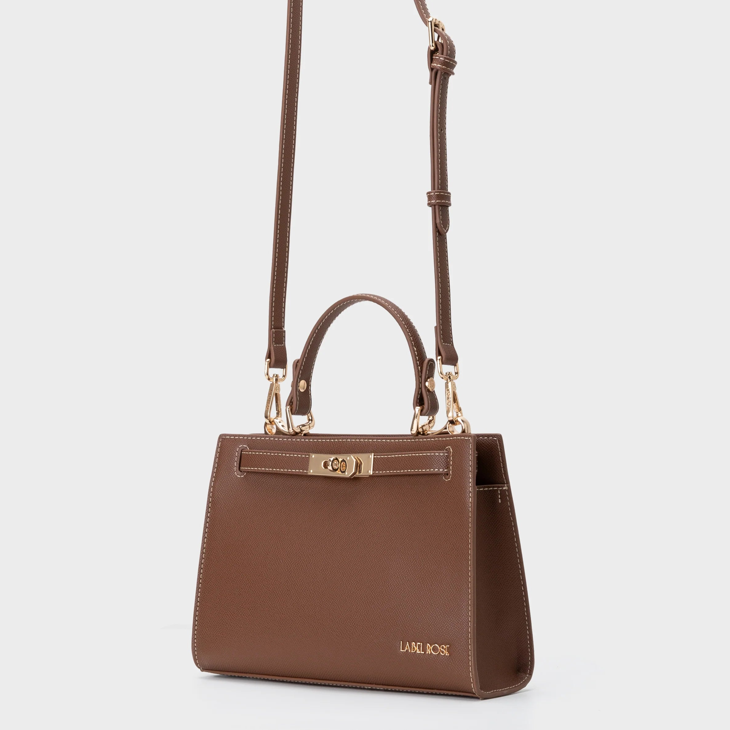 Label Rose Borsa a mano PARIS SMALL -COFFEE BROWN