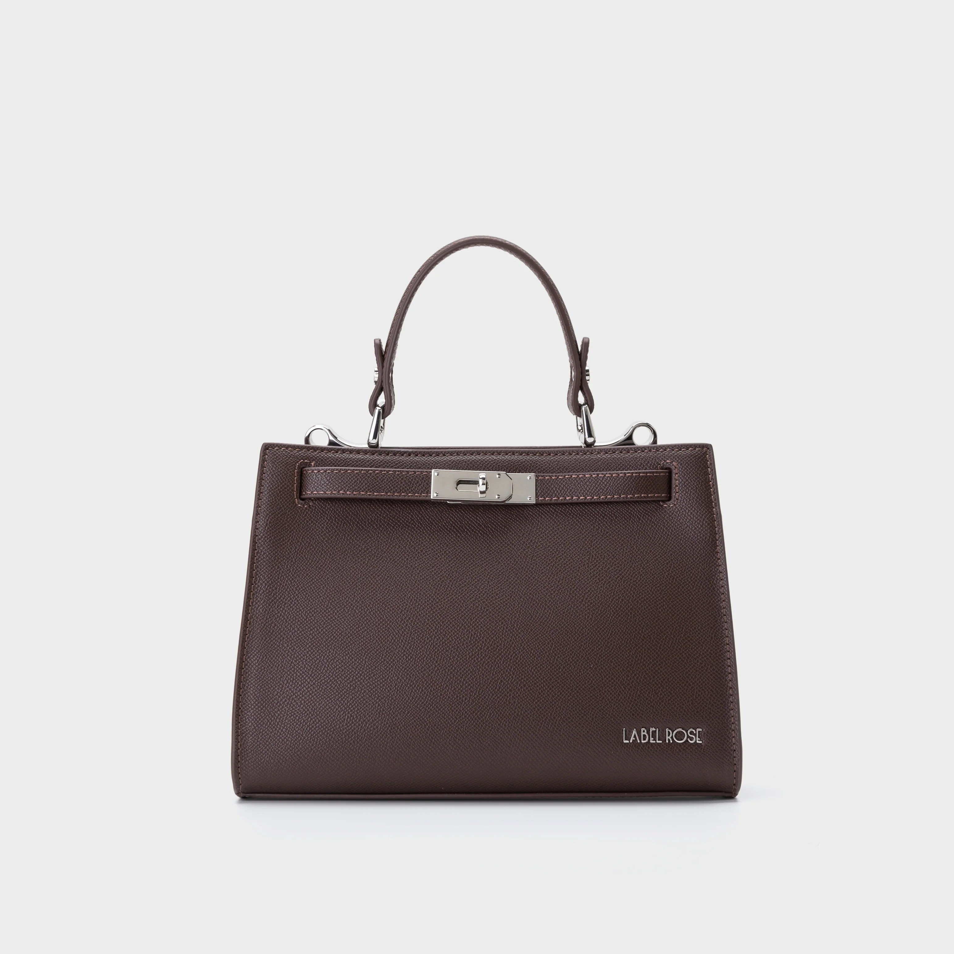 Label Rose Borsa a mano PARIS SMALL -DARK CHOCOLATE