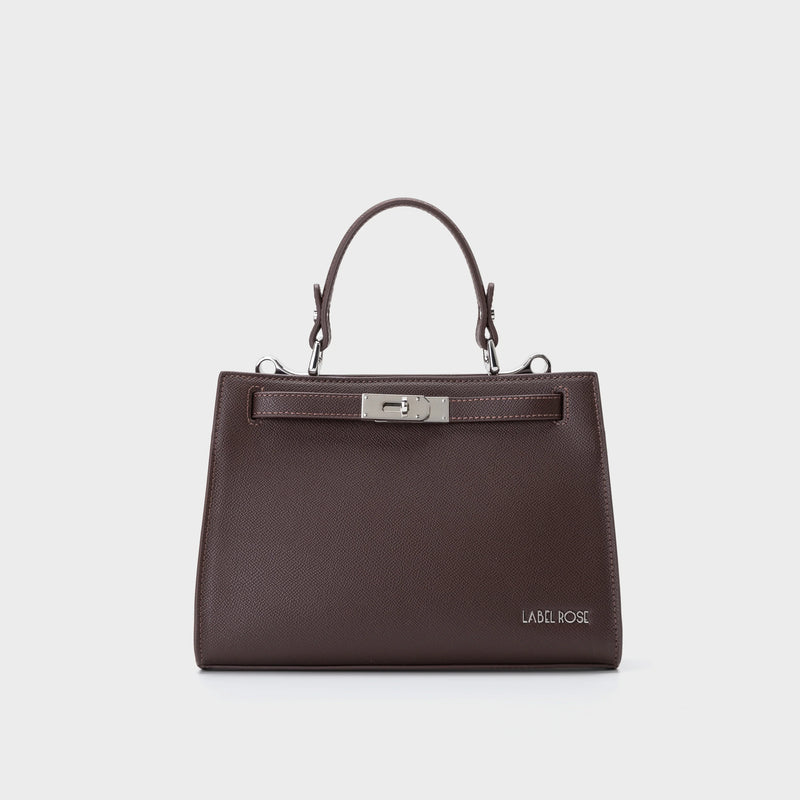 Label Rose Borsa a mano PARIS SMALL -DARK CHOCOLATE