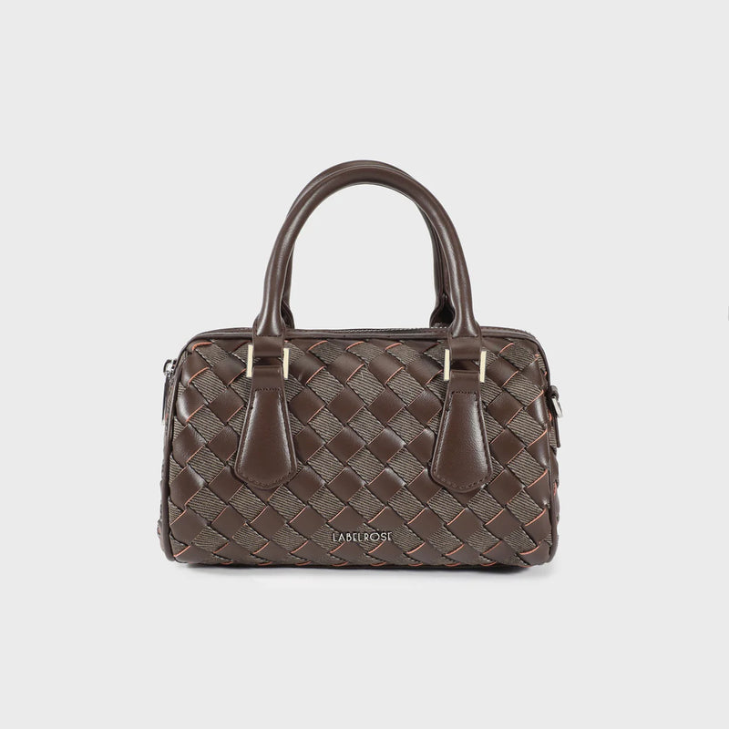 Label Rose Borsa a mano TWIST- BROWN