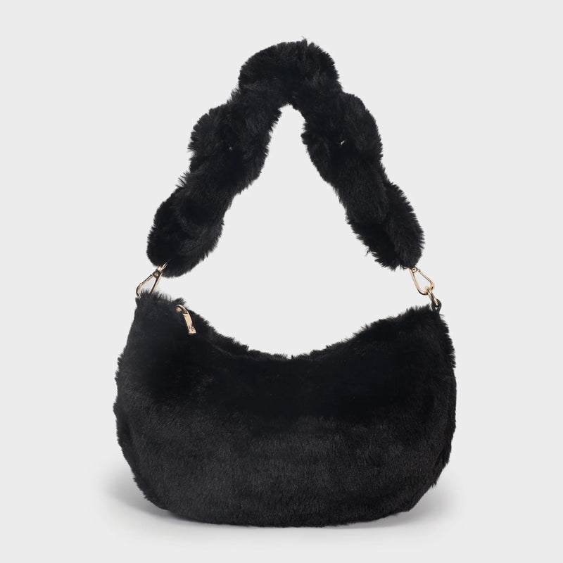 Label Rose Borsa in teddy CAMILLA - NERO