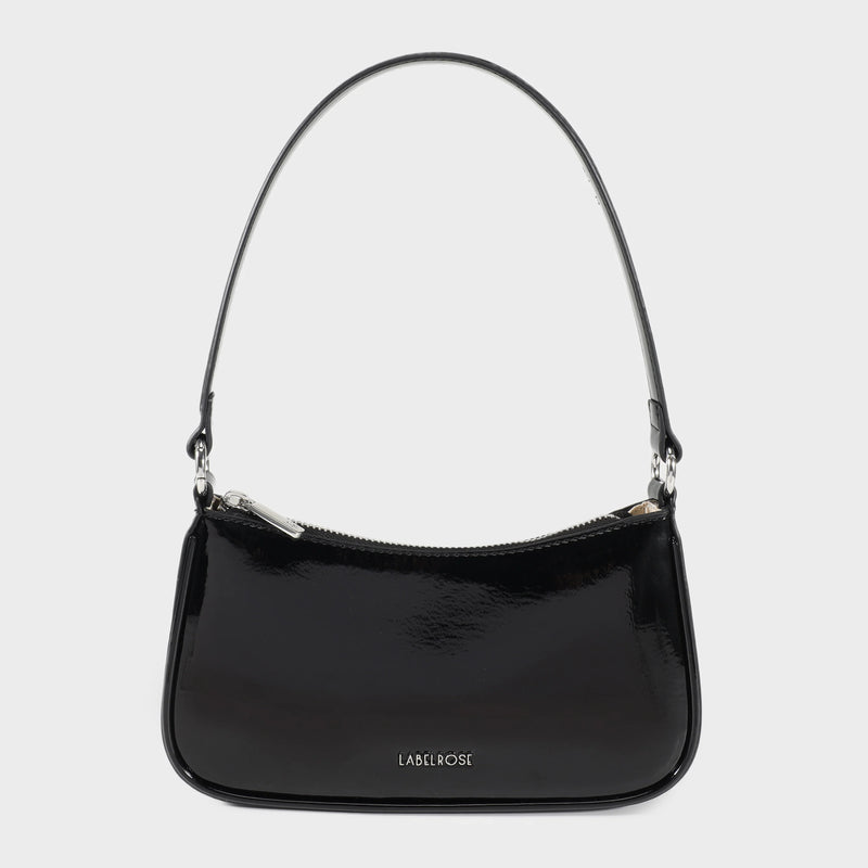 Label Rose Borsa a Spalla Emma Vernice Black