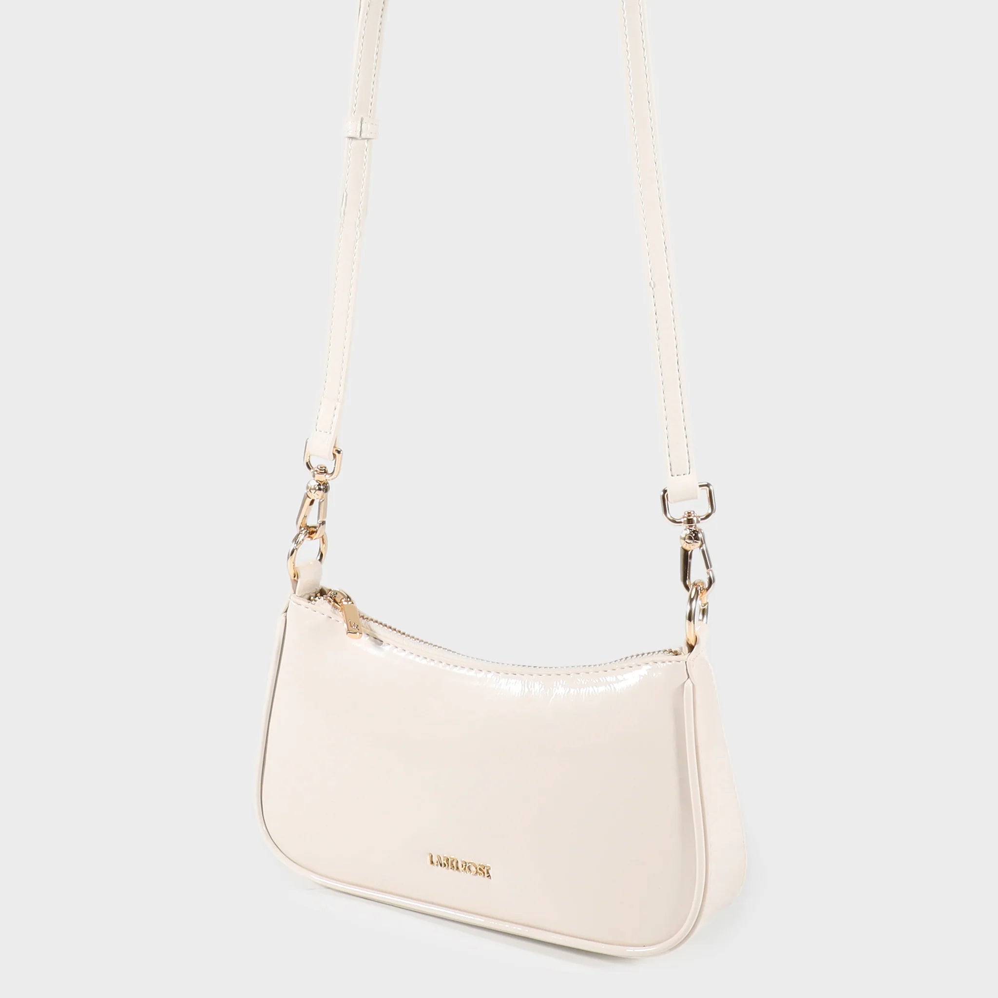 Label Rose Borsa a Spalla Emma Vernice Cream