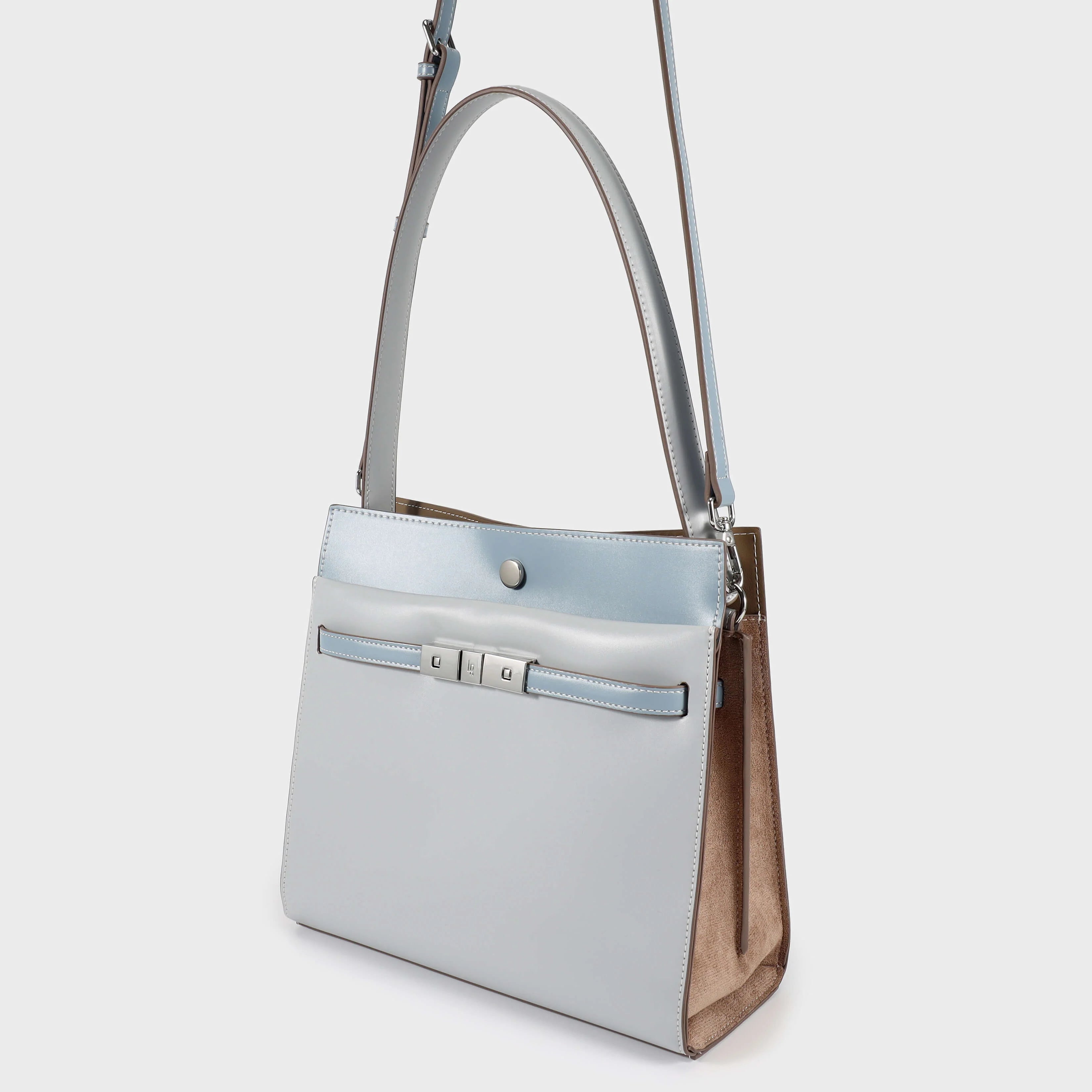 Label Rose Borsa a spalla GRACE LIGHT BLUE