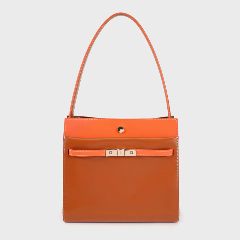 Label Rose Borsa a spalla GRACE LIGHT BROWN