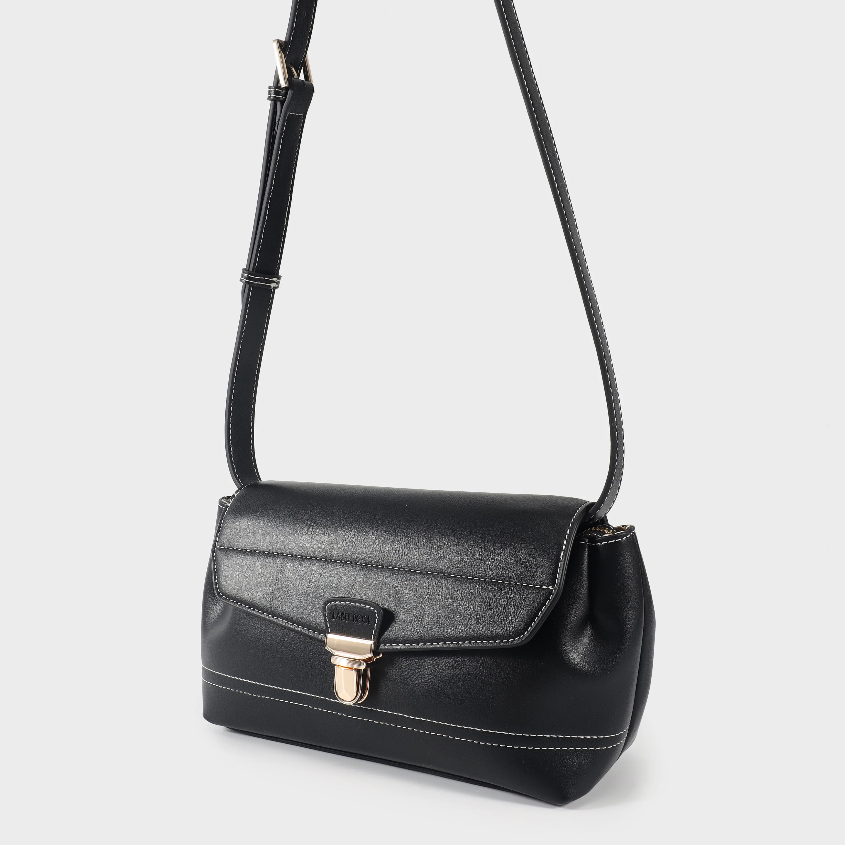Label Rose Borsa a spalla GWYNETH- BLACK