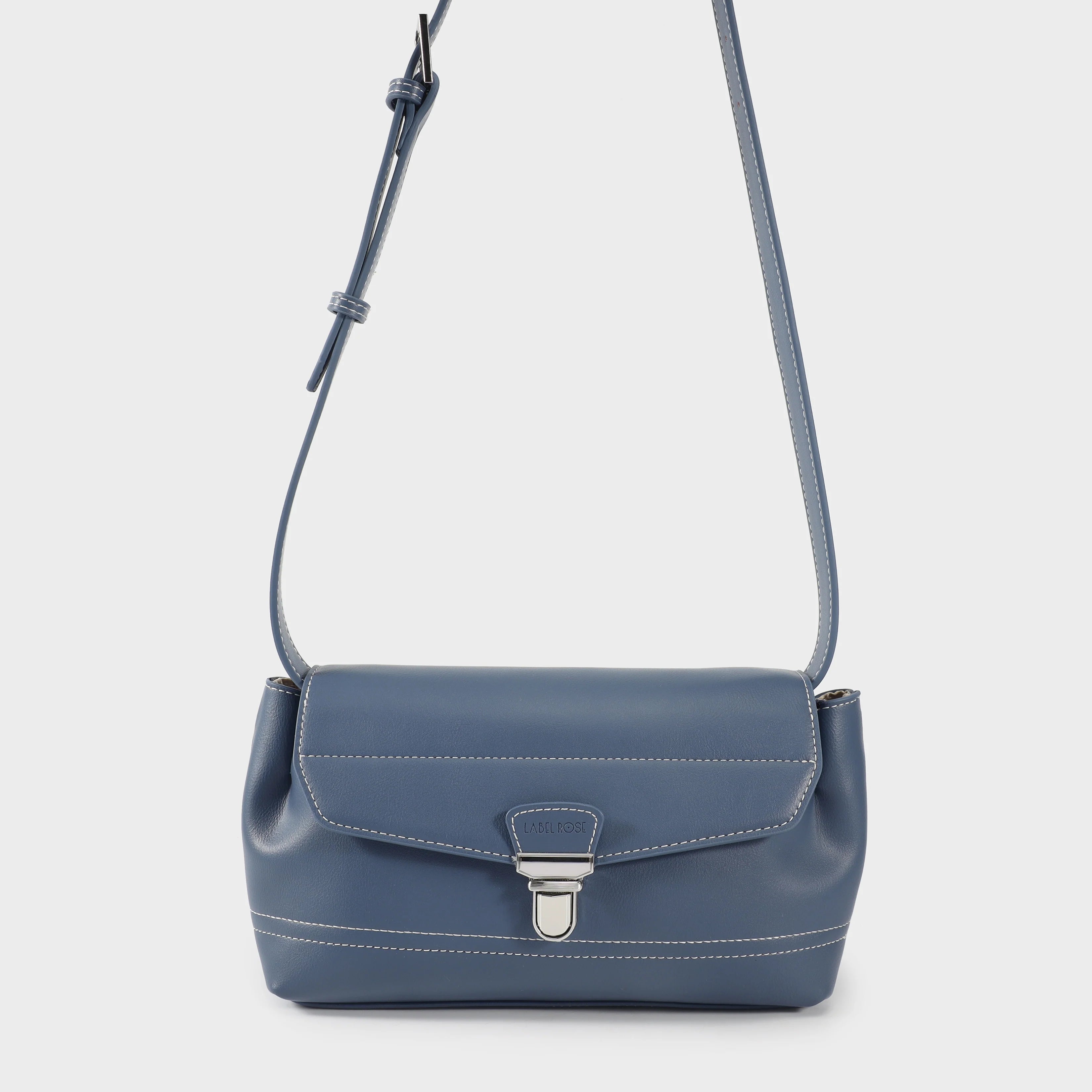 Label Rose Borsa a spalla GWYNETH- BLU JEANS