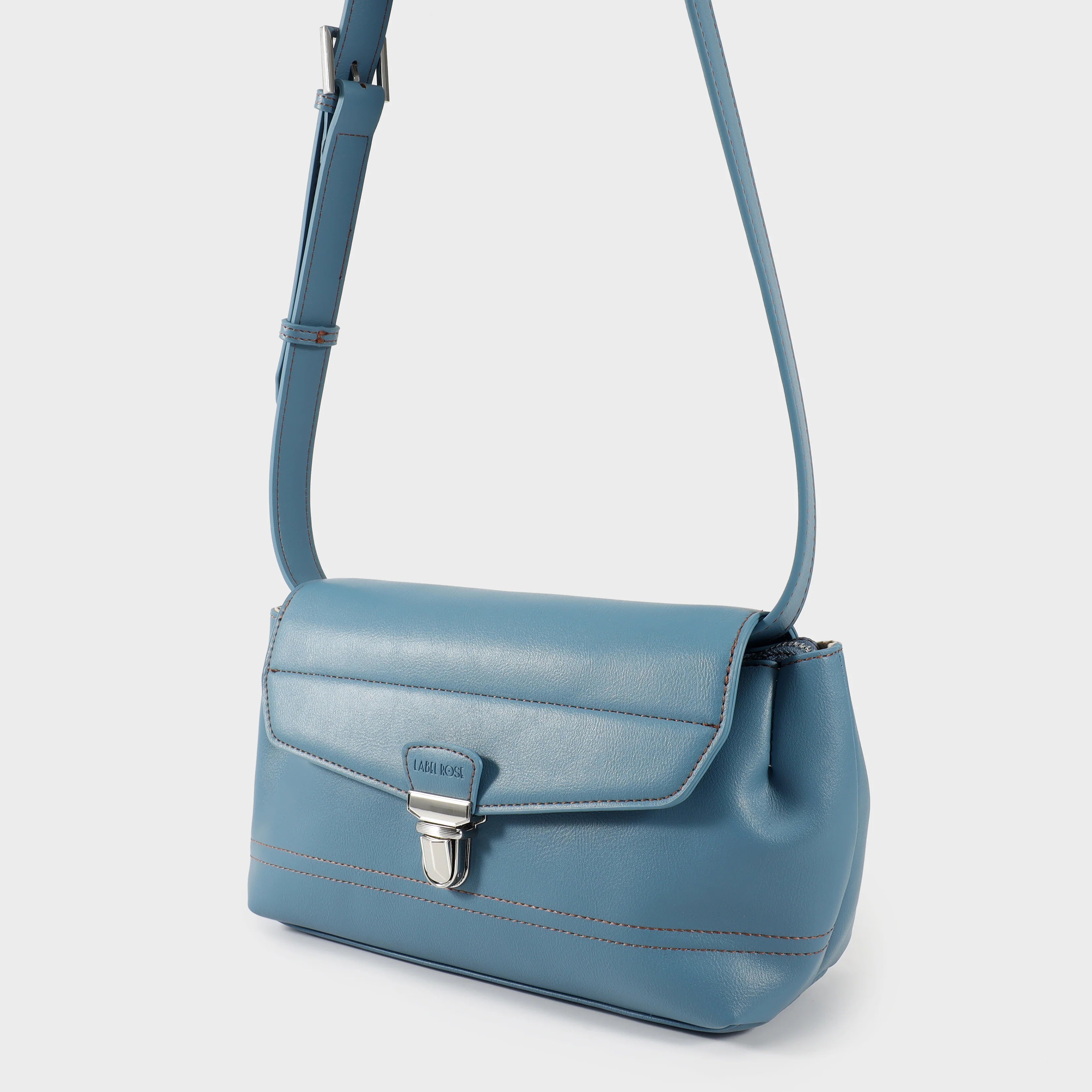 Label Rose Borsa a spalla GWYNETH- LIGHT BLUE