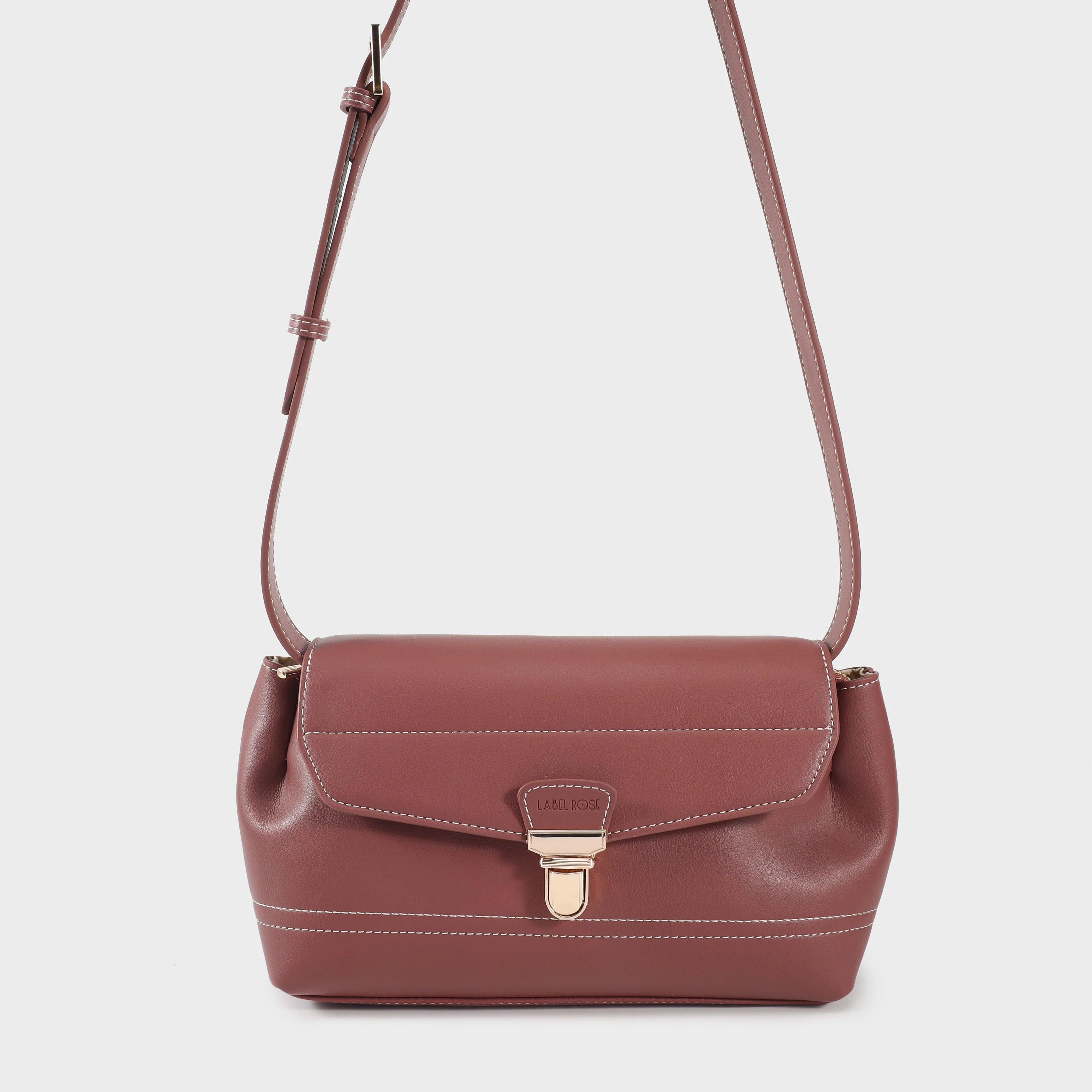 Label Rose Borsa a spalla GWYNETH- MALVA