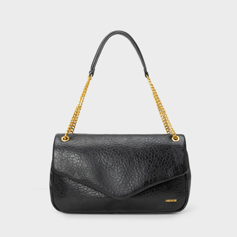 Label Rose Borsa a Spalla Kayla Black Gold