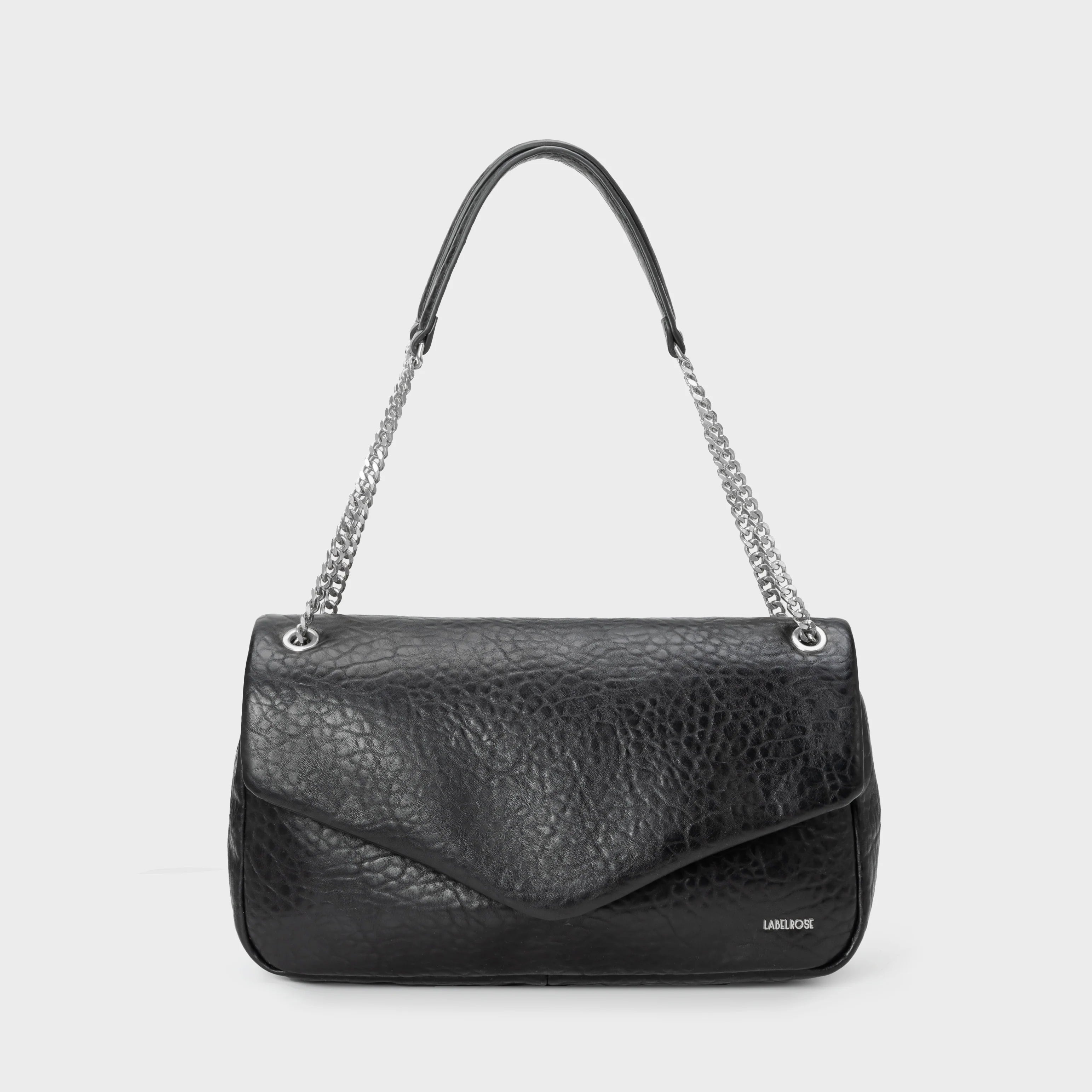Label Rose Borsa a Spalla Kayla Black Silver