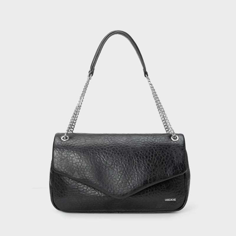 Label Rose Borsa a Spalla Kayla Black Silver