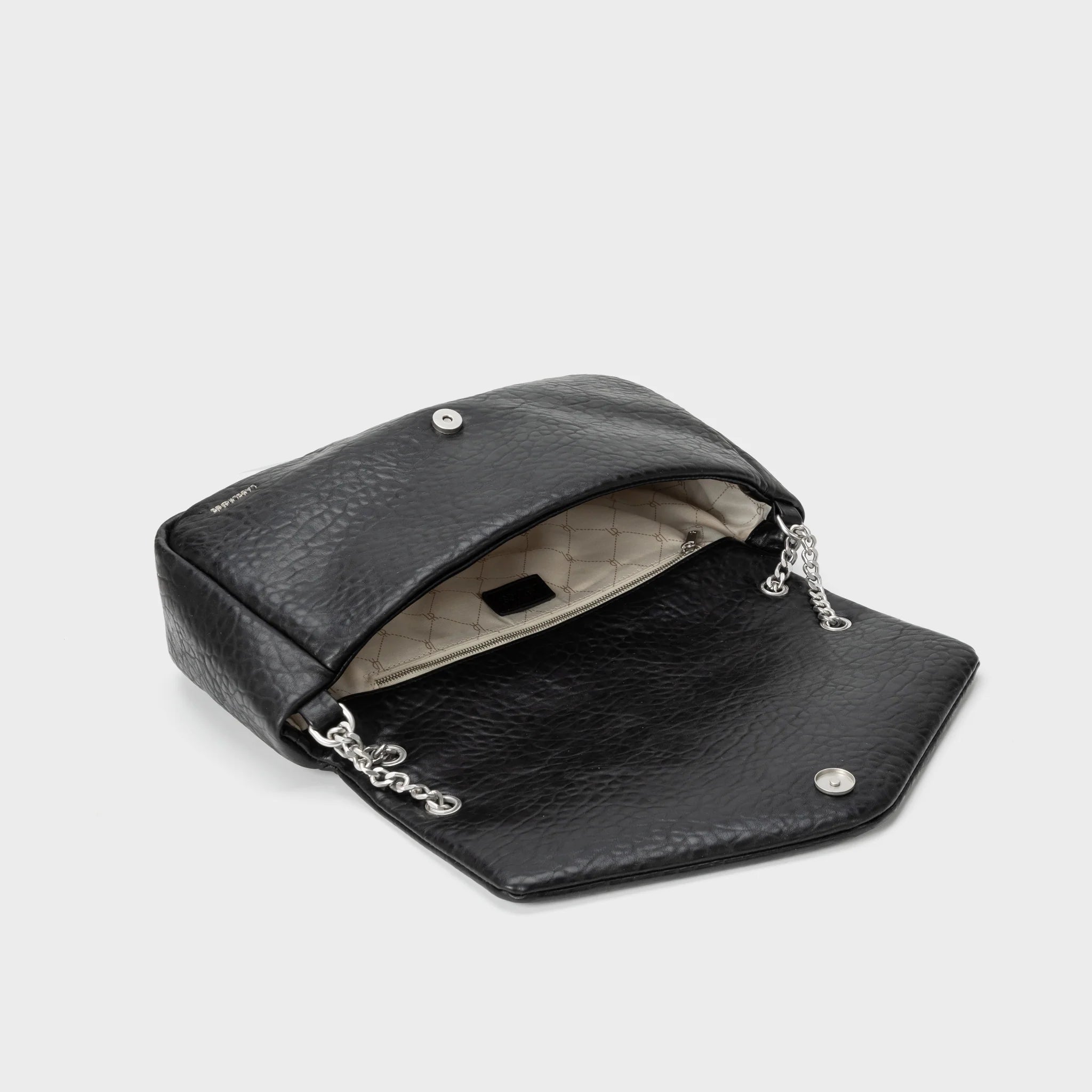 Label Rose Borsa a Spalla Kayla Black Silver