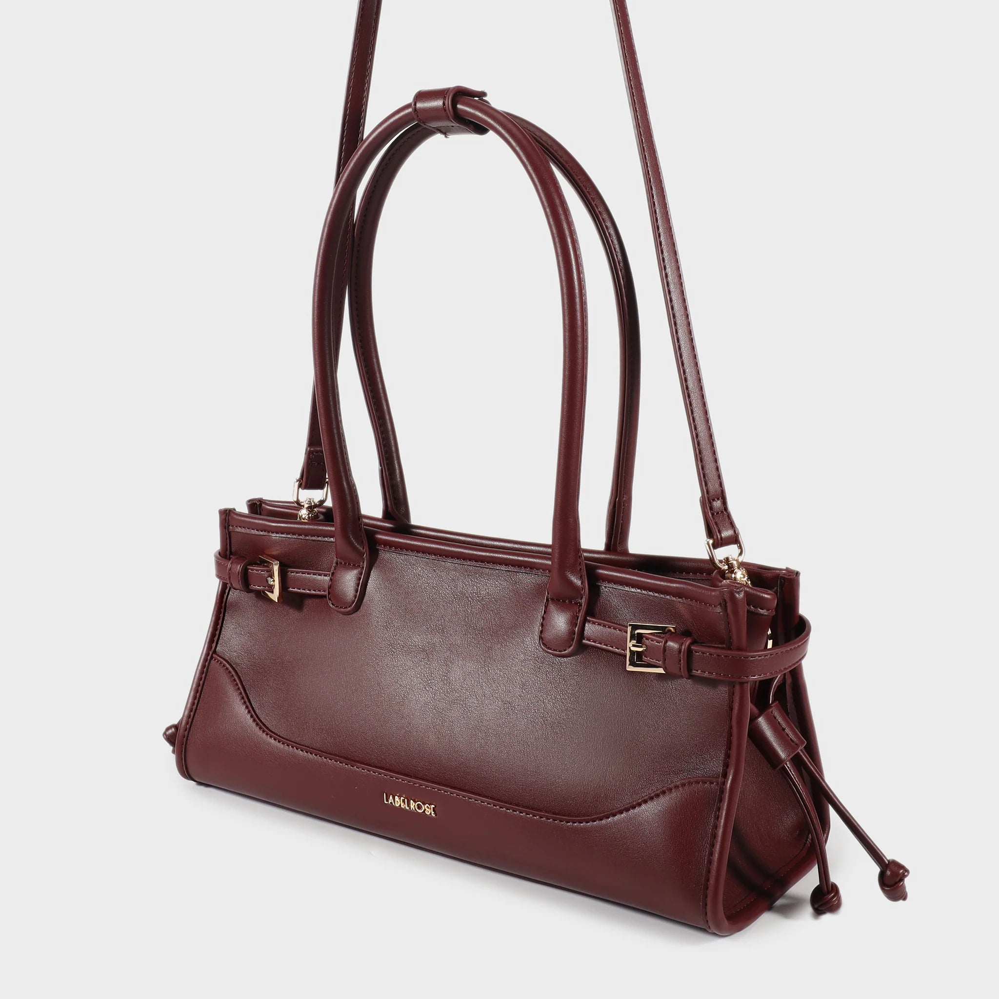 Label Rose Borsa a spalla SABOT- BORDEAUX