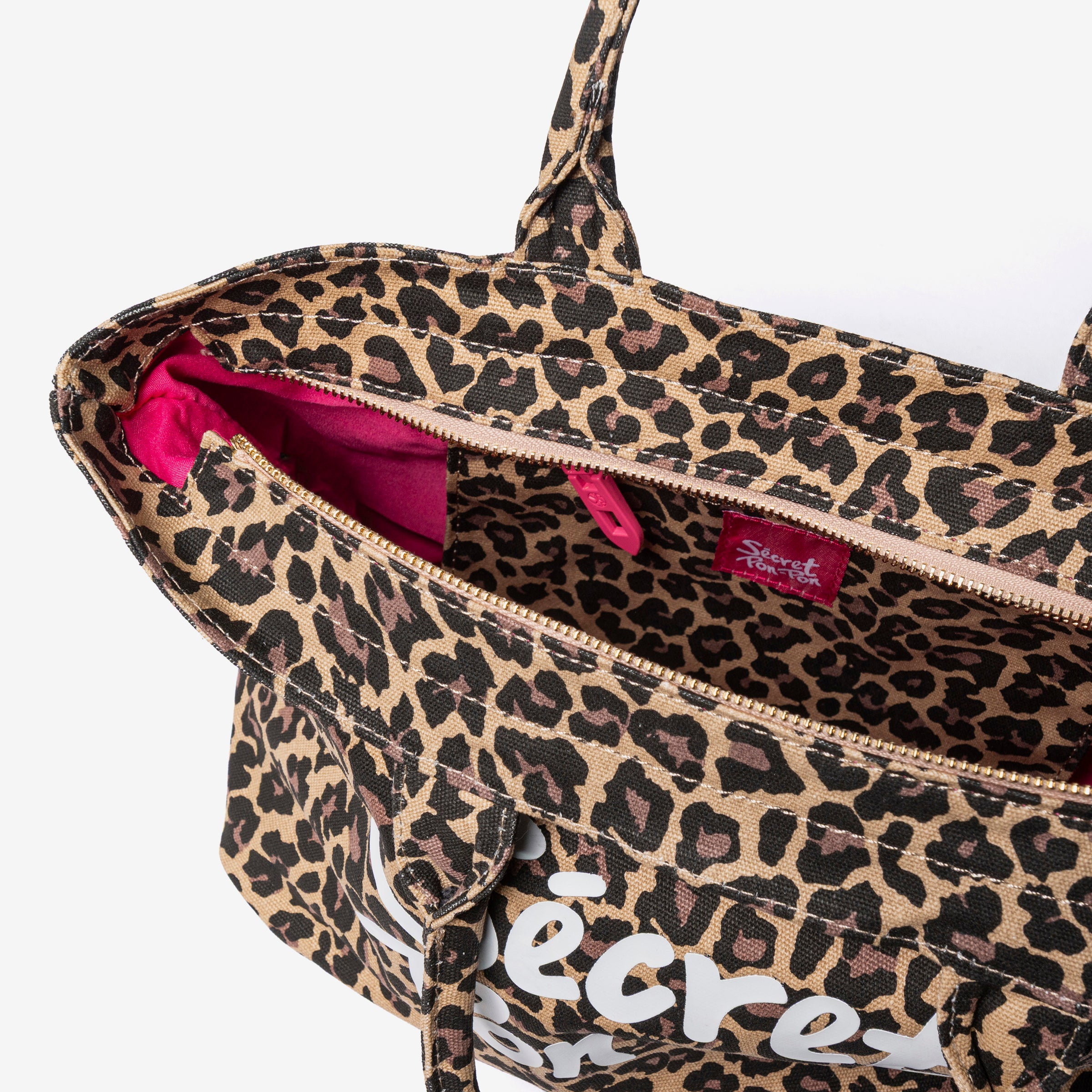 Secret Pon Pon Borsa a Mano City Tote M Leopard