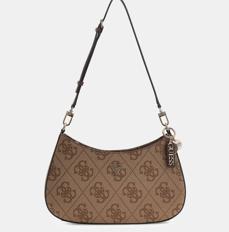 Guess Borsa a spalla Logo Noelle Latte Logo