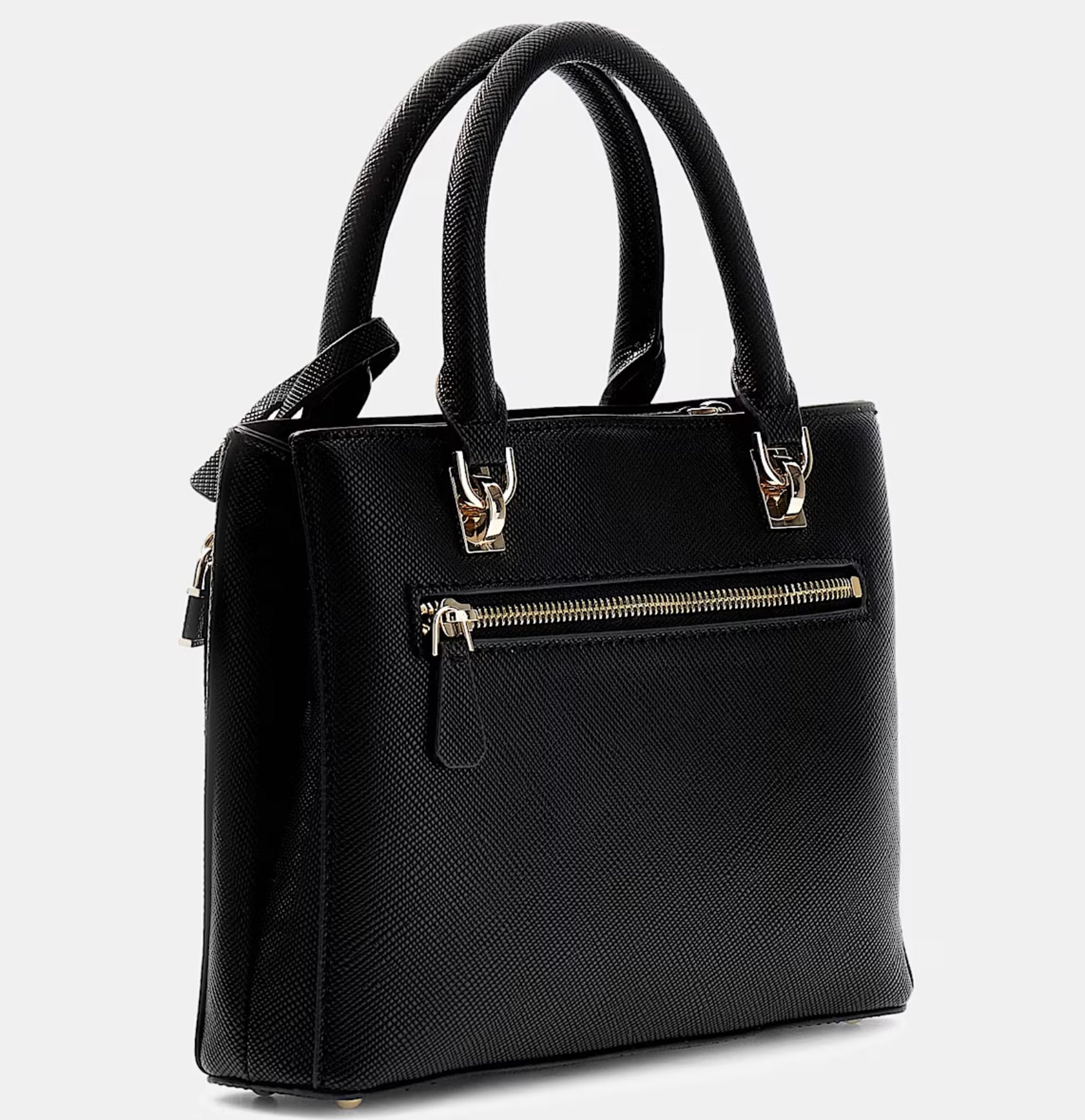 Guess Borsa a mano Noelle saffiano Black