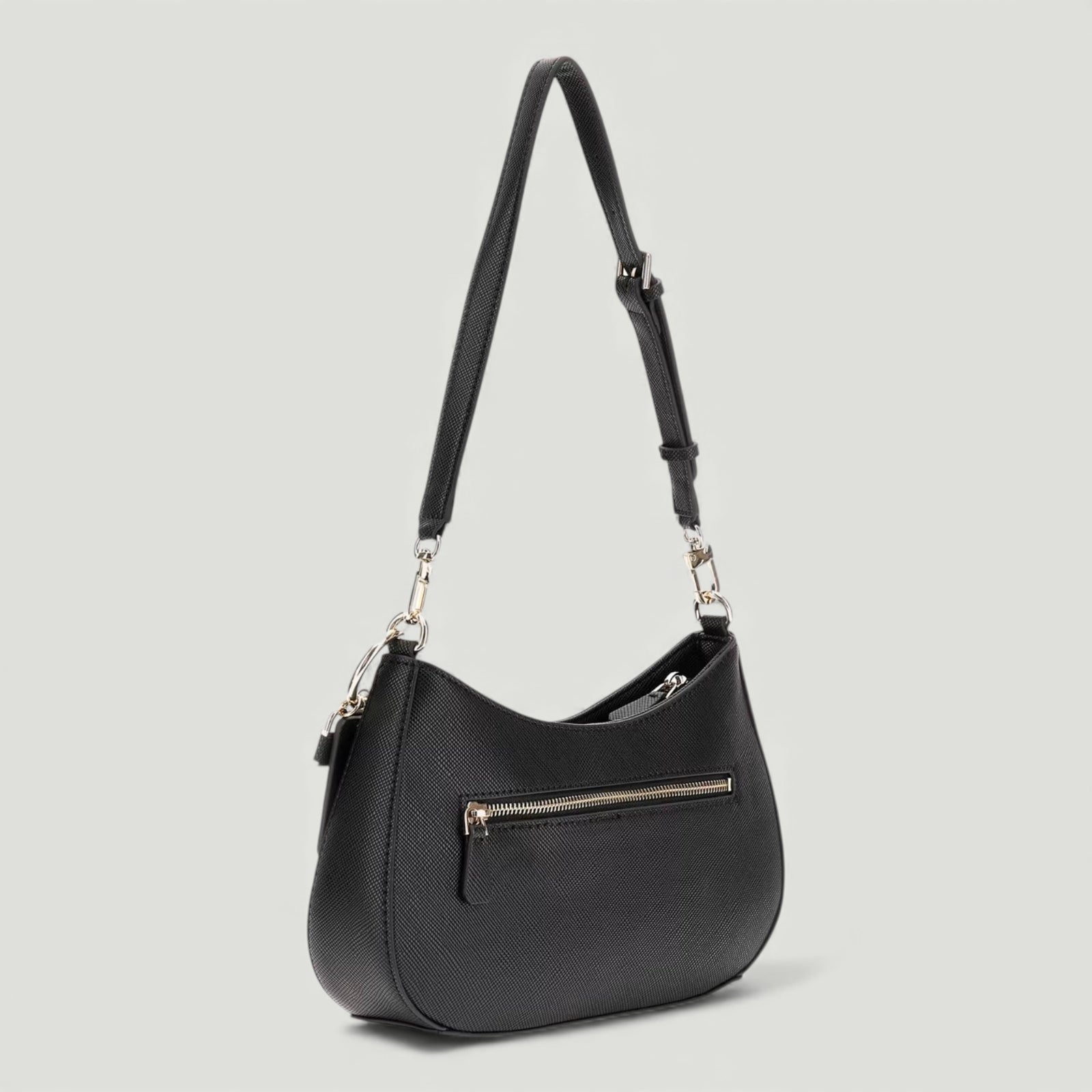 Guess Borsa a spalla Noelle saffiano Black