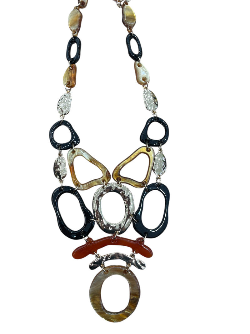 Mya Accessories Collana Nera/Arancio G11400