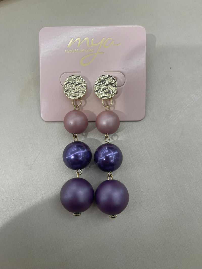 Mya Accessories Orecchini Rosa/Viola G13662