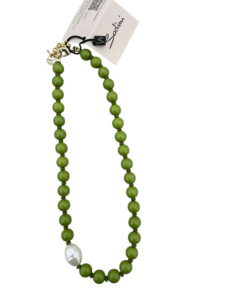 Sodini Collana con Perle Verdi 832358BO