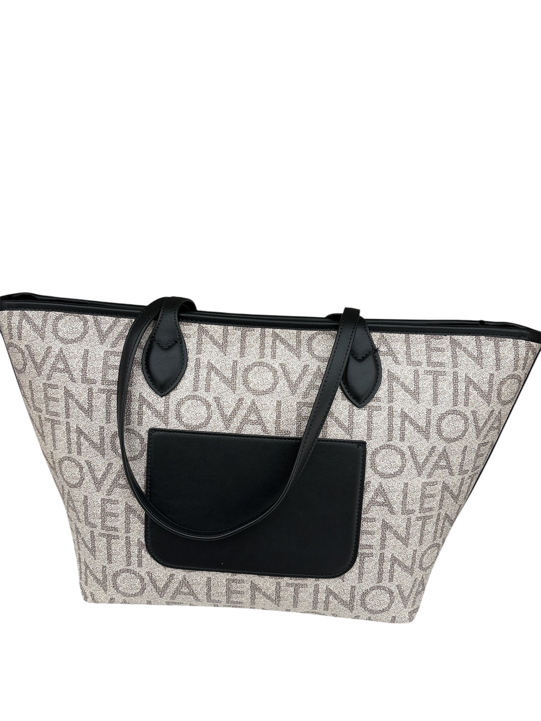 Mario Valentino Borsa A Spalle Logo Beige/Nero VBSA1F02
