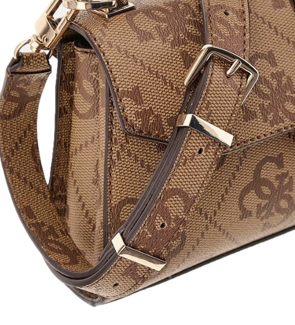 Guess Mini Borsa a Mano Queensland Logata Beige
