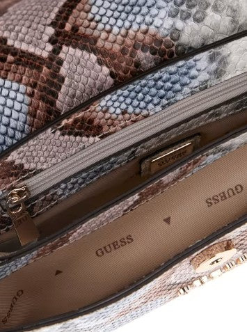 Guess Mini Borsa a Mano Queensland Pitonata