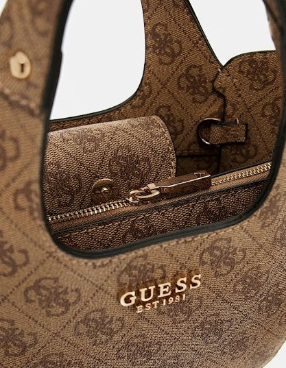 Guess Borsa a mano Calista Mini Logata beige