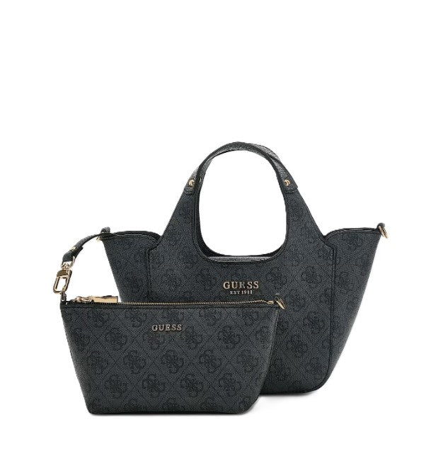 Guess Borsa a mano Calista Mini Logata Grigio Nero