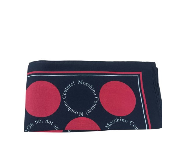 Sciarpa In Seta Nera e Rossa