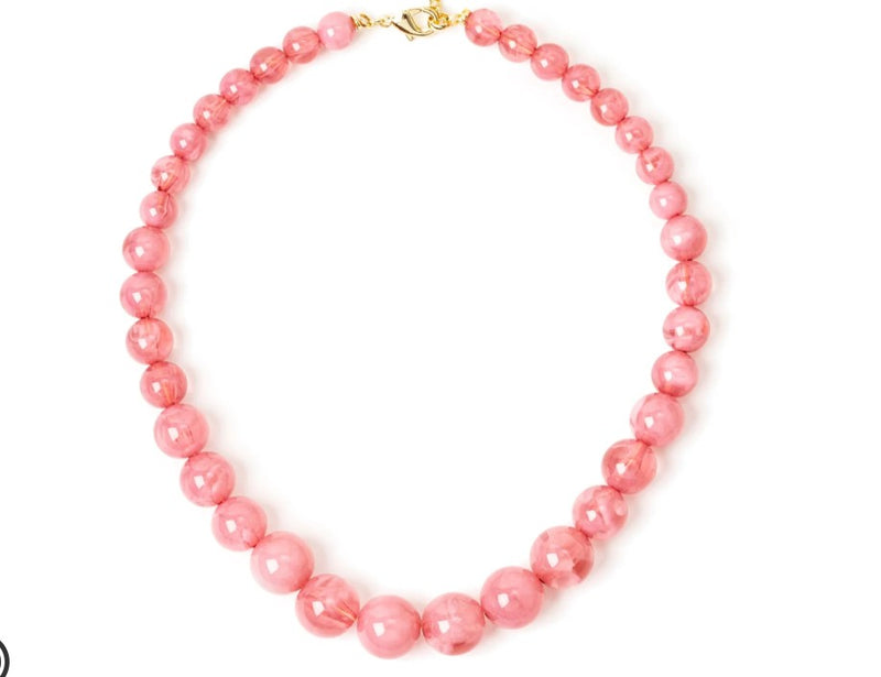 Girocollo a sfere degradè Ester - Rosa