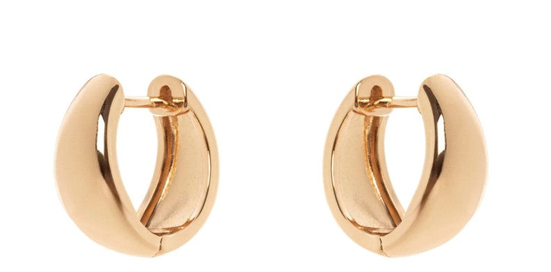 Piccoli orecchini cerchietto bombato Domus - Oro