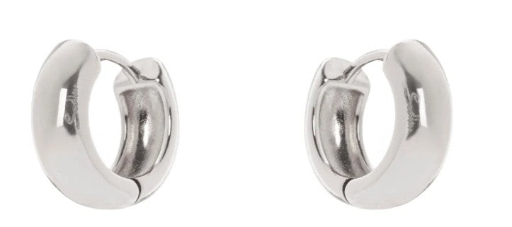 Orecchini cerchietto a fascia larga Domus - Argento