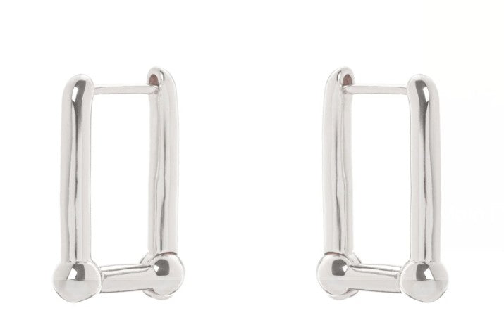 Orecchini a quadrato Domus - Argento