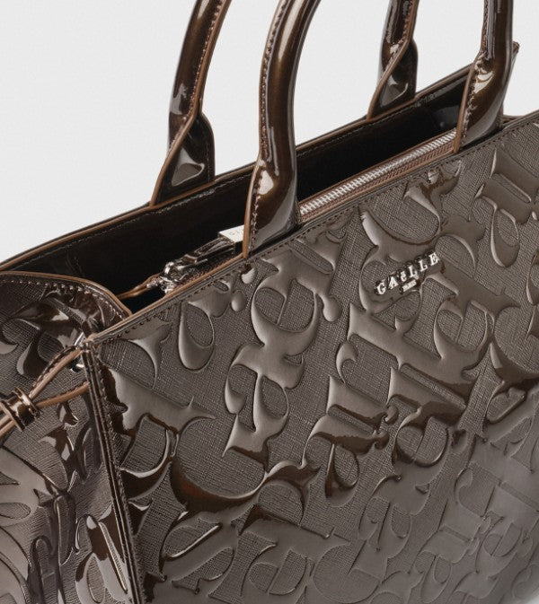 Gaelle Borsa a Mano Marrone Lucida