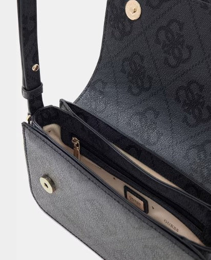 Guess Borsa A Spalla Janie Logata Grigio nero