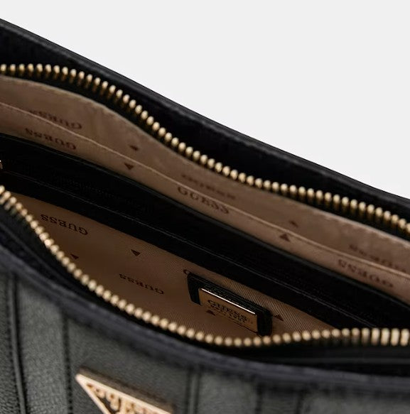 Guess Borsa a spalla Logo Noelle Logata Grigio/nero