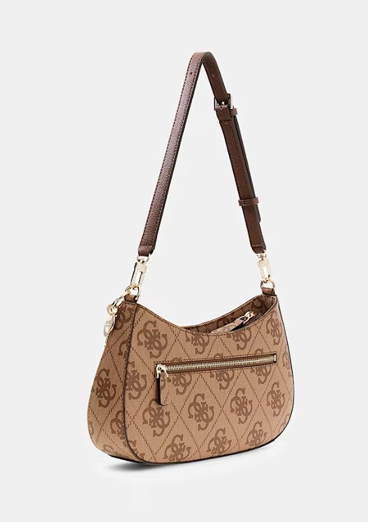 Guess Borsa a spalla Logo Noelle Logata Beige