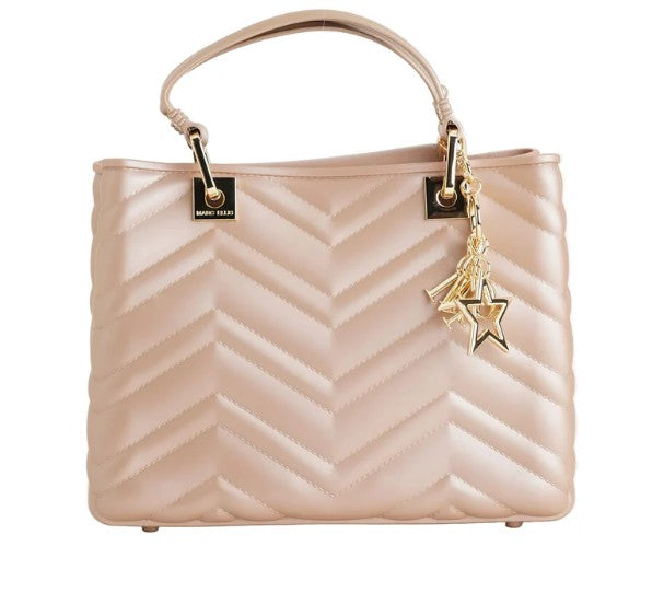 Marc Ellis Borsa a Mano Flat Krissy M Moka Mousse/Light Gold