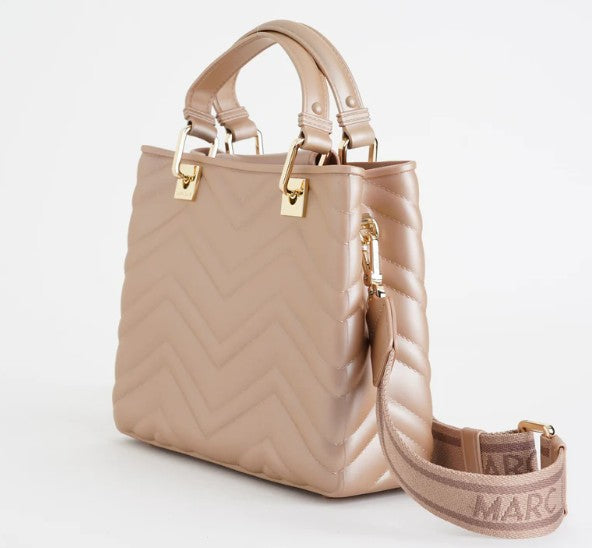 Marc Ellis Borsa a Mano Flat Krissy M Moka Mousse/Light Gold