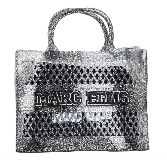 Marc Ellis Borsa a Mano Flat Sponge S Argento Glitter/Silver