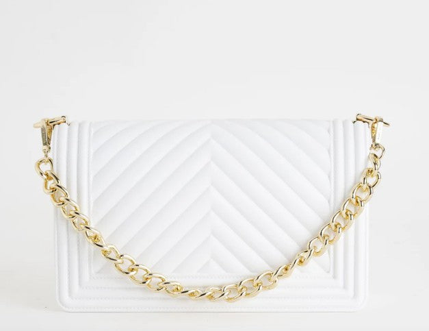 Marc ellis Borsa a Tracolla Flat M Milk/Gold