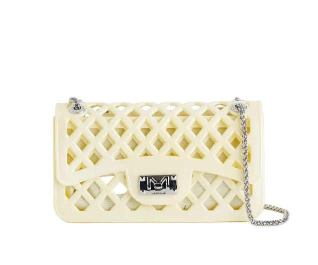 Marc Ellis Borsa a Tracolla Flat Basket Wax Yellow/Silver