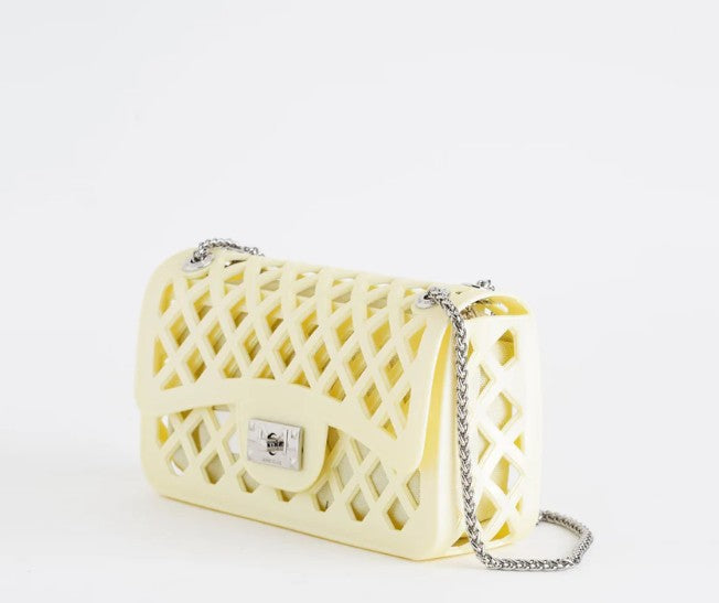 Marc Ellis Borsa a Tracolla Flat Basket Wax Yellow/Silver