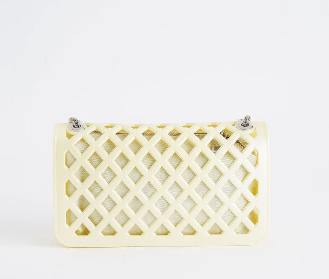 Marc Ellis Borsa a Tracolla Flat Basket Wax Yellow/Silver