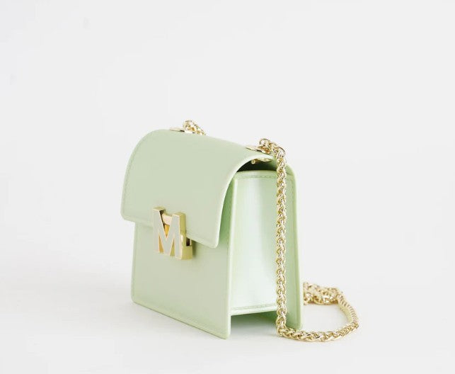 Marc ellis Borsa a Tracolla Flat Supermee S Soft Green/Light Gold