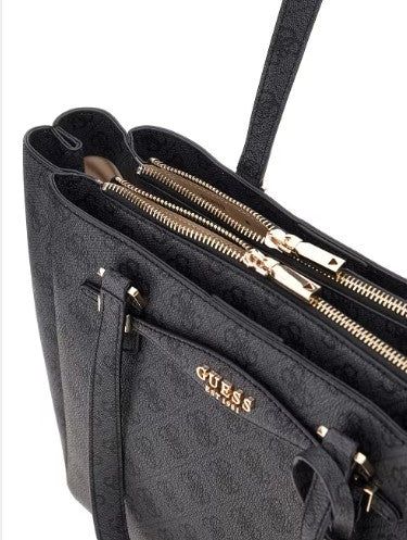Guess Borsa a Spalla Katya Logata Grigio/Nero